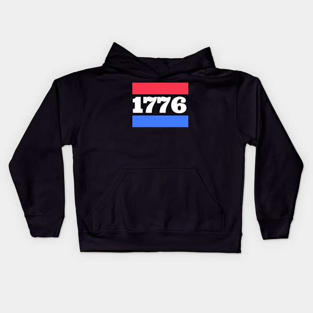 Retro 1776 Kids Hoodie by Retro Patriot